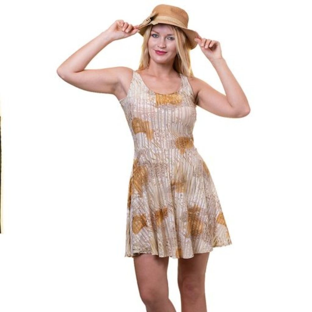 Gold Sleeveless Mini Dress